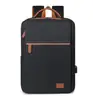 Nova Mochila de Negócios Simples Casual para Laptop Viagem de Negócios Mochila de Grande Capacidade Cor Sólida Mochila Versátil