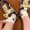 Calcetines Blancos Adorables para Niños Ins Primavera y Verano Combinan con Todo Delgados Estilo Coreano Malla Calcetines Deportivos Modernos de Dibujos Animados Cortos de Caña Baja