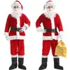 Traje de Santa Claus engrosado para hombre, fiesta navideña, actuación, felpa de alta calidad, ropa de Navidad, en stock, transfronterizo