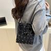 Bolsa de Ombro Transversal Grande Capacidade Casual Moda Versátil Estampada com Laço Nova de Verão 2026