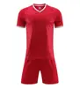 Uniformes de fútbol personalizados para comercio exterior, conjuntos de manga corta de secado rápido que absorben el sudor, camisetas de competición y entrenamiento para adultos y niños con logotipo personalizado