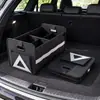 Caixa de Armazenamento para Porta-Malas de Carro em Tecido Oxford com Alça Caixa de Armazenamento para Exterior Caixa de Armazenamento Dobrável Multifuncional para Carro
