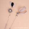 Gato Famoso de Internet Gato Hada Palo de Juguete para Gatos Varilla Larga de Dos Piezas Pluma Alambre de Acero Juguete Resistente a Mordeduras Suministros de Auto-Diversión con Cascabel