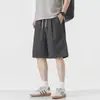 Shorts blancos casuales de verano ligeros para hombre, corte holgado, shorts de Tencel cómodos para hombre hasta la rodilla, pantalones de longitud media modernos y elegantes para hombre