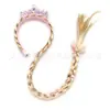 Accesorios para el Cabello Estilo Europeo y Americano para Cabello Largo, Diadema Trenza Gruesa de Princesa Rapunzel, Accesorios para el Cabello Cosplay de Princesa, Accesorios para el Cabello Infantiles de Frozen