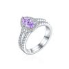 Anillo tesoro de color corte Flor de Hielo de 1.5 ct de plata esterlina, juego de anillos combinados de lujo de alta gama 6*9 diamante de alto carbono plata S925 anillo para mujer