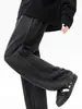 Pantalones deportivos casuales simples retro americanos, nuevo estilo primavera y otoño, holgados y versátiles, con un diseño de pierna recta ancha y caída.