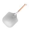 Pala para Pizza de 12 pulgadas Plegable de Aluminio con Mango de Roble Removible para Transferir Pasteles Pala Redonda Grande para Pizza Hornear
