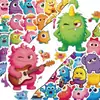 56 Pegatinas de Monstruos de Peluche Lindos de Ojos Grandes para Compra Directa Transfronteriza, Decoración para Computadora, Tableta y Maleta, Pegatinas Impermeables