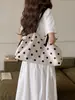Bolsa de Lona con Lunares Coreana para Mujer 2026 Nueva Moda Tendencia Multifuncional Bolso de Mano Bolsa Tote Gran Capacidad Bolsa de Viaje