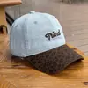 Boné de Baseball Patchwork Jeans Estampa de Leopardo para Mulheres 2026 Novo Estilo Aba Larga Emagrecimento Facial Par Casal Street Dance Boné Bico de Pato para Homens Tendência
