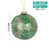 Decoración Navideña 8-10cm Bola de Vidrio Pintada Colgante Escena de Árbol de Navidad Adorno de Bola Colorida Creativa Regalo