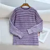 Comércio Exterior Transfronteiriço Europeu e Americano Outono/Inverno 2025 Gola Redonda Tricô em Ponto Trançado Manga Longa Casual Pulôver Feminino com Cores Contrastantes, Novo Estilo Feminino