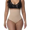 Calcinha modeladora sem costura de cintura alta para mulheres, para afinar a cintura e controlar a barriga, modeladora corporal e levantadora de bumbum
