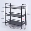Estante para Platos de Restaurante Hot Pot Estante de Almacenamiento de Cocina Estante de Almacenamiento de Pie Malla de Acero Pintada Tres Niveles Carrito Móvil para Preparación