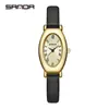 Reloj de Mujer Ofns Más Vendido de Alto Valor, Elegante Reloj de Cuarzo Ovalado Retro para Mujer con Esfera de Nácar, Pequeño Reloj Verde Impermeable