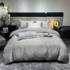 Fábrica por atacado estilo europeu luxo cetim jacquard quatro peças presente cama solteiro casal linho colcha capa frete grátis