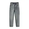 8890-25 Verano Nuevo Estilo Europeo y Americano Retro Sexy Sexy Cintura Alta Alta Elasticidad Ajustados Pantalones de Nueve Puntos Jeans