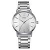 Reloj de Pareja de Negocios de Cambio Gradual Reloj de Hombre Reloj de Mujer Reloj de Moda de Cuarzo con Banda de Acero Reloj Simple de Sensación de Alta Gama 9819
