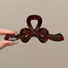 Pinza para el pelo grande de lunares estilo coreano para cabello grueso, pinza de tiburón dulce y elegante para la parte trasera de la cabeza, accesorio para el cabello de alta gama y exquisito