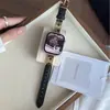 Correa de Cuero Italiano Crow Heart Adecuada para Apple Watch iWatch 12ª Generación 11/10