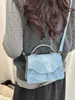 Bolsa Quadrada Pequena de Jeans da Moda Feminina 2026 Nova Bolsa de Ombro Único Bolsa Simples para o Dia a Dia Bolsas Transfronteiriças Femininas