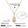 Estilo Dulce y Silencioso Acero Inoxidable Oro de 18 Quilates Collar con Pedrería Forma de Gota de Agua, Joyería Transfronteriza de Lujo Ligero Nicho con Sentido del Diseño