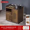 Mesa Lateral Móvel para Uso Doméstico, Mesa de Chá, Carrinho de Chá Pequeno Não de Madeira Maciça, Conjunto de Chá para Sala de Estar, Conjunto de Chá, Chaleira Integrada