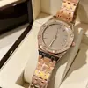 Nuevo Famoso de Internet Más Vendido Serie Real Roble Bisel de Diamante Reloj para Mujer Comercio Electrónico Transfronterizo Moda Temperamento Reloj de Cuarzo Al por Mayor