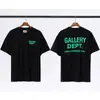 Camiseta Americana de Manga Corta con Estampado de Logotipo y Lema Básico Clásico Gallery Dept 100% Algodón