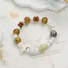 Jingdezhen nuevo encantador fresco y seguro pulsera de cerámica navideña pulsera joyería con elemento de manzana