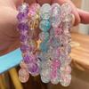 Pulseira de duas cores com contas quebradas e gelo, pulseira para estudantes, pulseira de brincar, atacado, enviar para namoradas, presentes pequenos para o Dia das Crianças, ao redor do dedo, macio