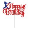 Amazon nueva decoración para fiesta de cumpleaños con tema de béisbol deportivo, banderín de cumpleaños de béisbol, flor de papel, inserción para pastel