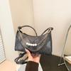 Nova Moda Verão 2026 Personalidade Ombro Único Retrô Grande Capacidade Bolsa Meia-Lua Bolsa de Axila Casual Estilosa Bolsa Transversal