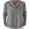 En Stock Comercio Exterior Transfronterizo Amazon Moda Cuello en V Tejido Waffle 2025 Otoño/Invierno Nuevo Color Sólido Suéter Holgado