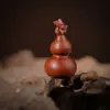 Colgante Llavero Calabaza Cabeza de Dragón Madera de Azufaifo Golpeada por Rayo Montaña Longhu Llavero Calabaza Lisa Tallada en Madera Colgador para Bolsa