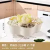 Prato de Hot Pot, Travessa de Legumes com Compartimentos, Cesta Drenante, Louça Criativa, Prato para Ingredientes e Acompanhamentos de Cozinha Doméstica
