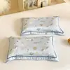 Funda de almohada nueva de lyocell estampada funda de almohada pequeña para niños verano seda Tiancheng funda de almohada al por mayor funda de almohada fresca