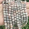 80 cuentas de piedra natural esmerilada mate cuentas redondas optimizadas cuentas sueltas material accesorios para joyería DIY venta al por mayor