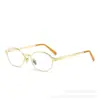 Gafas de Sol Ovaladas de Metal Retro para Mujer, Estilo de Alta Gama, Nuevo Modelo 2025, Gafas Pequeñas para Rostro, Protección UV, Gafas de Sol para Hombre