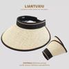 Gorra de sol de ala ancha para verano para mujer para ciclismo anti-ultravioleta sombrero para el sol visera 14cm