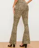 Aliexpress 2026 Amazon Europeu e Americano Estampa de Leopardo Calças Casuais Femininas Moda Outono Novas Calças Flare de Cintura Alta para Mulheres