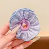 Laço de Cabelo Pequeno Intestino de Renda Xadrez Doce Flor de Coque para Cabelo de Crianças Meninas Corda de Cabelo Elástico de Rabo de Cavalo para Meninas Corda de Cabeça Acessórios de Cabelo