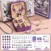 Pulsera de Cristal Kuromi de Dibujos Animados Más Vendida Transfronteriza Set de Pulseras para Niños Joyería de Perlas de Dibujos Animados Sanrio Regalo