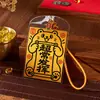 Nuevo Estilo Xiaohongshu Talismán de Gato Cultural y Creativo de Suzhou Tarjeta Trasera para Funda de Teléfono Pura Hecha a Mano Atracción de Riqueza Creatividad Cultural y Creativa Recuerdo Turístico