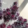 Flor de Cebolinha Artificial, Bola de Frutas Pequena com 3 Pontas, Decoração de Casa com Frutas, Arranjo Floral de Casa Modelo, Planta Verde, Buquê de Casamento