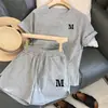Conjunto de Verano para Mujer Estilo Coreano Amazon Camiseta Casual de Manga Corta Suelta Pantalones Cortos Deportivos Moda Casual Conjunto de Dos Piezas