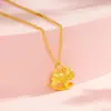 Collar de Carrusel de Oro Arena Vietnamita Colgante de Caballo Mecedora del Zodiaco Nuevo Regalo de Vacaciones Cumpleaños para Novia