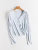 Camisa de oxigênio com sensação de pele para mulheres no outono e inverno