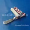 F-010Cb Cuchillo para Mantequilla, Cuchillo para Queso, Vajilla para Queso, Cuchillo y Tenedor para Comida Occidental con Mango de Cerámica de Flor Asada